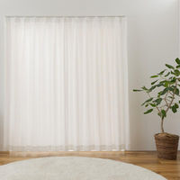 ユニベール ミオ レースカーテン 1000×1030mm ホワイト 4548654899275  1セット（レースカーテン2枚）（直送品）