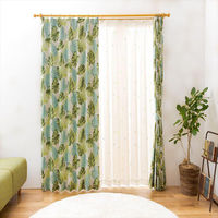 ユニベール GNモンステラ 遮光カーテン 1000×2000mm グリーン 4589999912021  1セット（厚地カーテン2枚）（直送品）