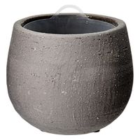 コントン　ヤマテー ポネン　バリー　３号用　ダークグレー　鉢カバー　底面吸水　観葉植物 282183 1個（直送品）