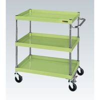 CSパールワゴン(中量タイプ/均等耐荷重150kg/サイレントエラストマー車/H880mm/3段/移動式/フロアストッパー付) CSPー75（直送品）