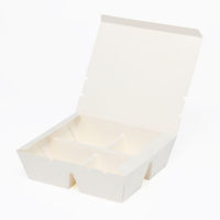 シモジマ HEIKO エコランチボックス 4仕切 ホワイト 004409011 1袋（20枚）