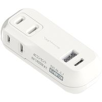 カシムラ 2AC2USB A+C 12Wリバーシブル自動識別WH AC-020 1セット