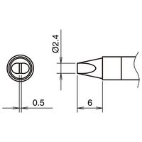 白光 HAKKO T39シリーズ DS型 こて先 2.4 T39ーDS24 T39-DS24 1本（直送品）