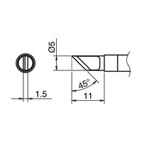 白光 HAKKO T39シリーズ KL型 こて先 T39ーKL T39-KL 1本（直送品）