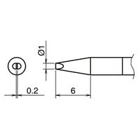 白光 HAKKO T39シリーズ D型 こて先 1 T50ーD1 T50-D1 1本（直送品）