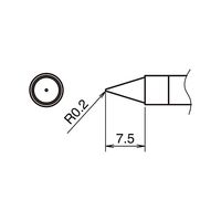 白光 HAKKO T39シリーズ B型 こて先 0.2 T39ーB02 1本（直送品）