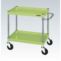 サカエ CSパールワゴン(中量タイプ/均等耐荷重150kg/ゴム車/H600mm/2段/移動式) CSPー9062 1台（直送品）