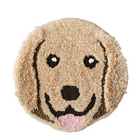 スミノエ 洗える チェアパット イヌカオ 36×38cm ゴールデン 4549781298535 1枚