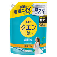 レノア クエン酸in(クエン酸イン) 超消臭 フレッシュグリーン 詰め替え 特大 730mL 1個 すすぎ消臭剤 P＆G