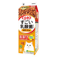 いなば CIAO（チャオ）すごい乳酸菌 クランキー 牛乳パック ほたて味 国産 総合栄養食 400g 1個 キャットフード 猫