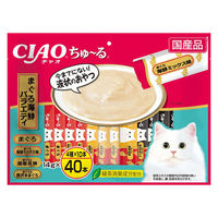 （バラエティパック）いなば チャオ ちゅーる 猫 まぐろ海鮮バラエティ 4種 40本入 国産 1袋 ちゅ～る チュール おやつ