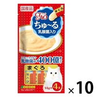 いなば CIAO チャオ ちゅーる 猫 乳酸菌入り まぐろ 国産（14g×4本）10袋 ちゅ～る チュール おやつ