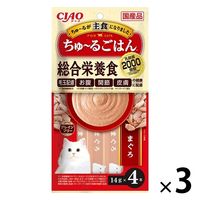 いなば CIAO チャオ ちゅーるごはん 猫 総合栄養食 まぐろ 国産（14g×4本）3袋 ちゅ～る キャットフード