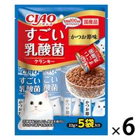 いなば CIAO（チャオ）すごい乳酸菌クランキー 猫 まぐろ節味 国産（22g×5袋）6袋 キャットフード - アスクル