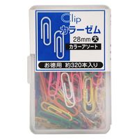 日本クリノス カラーゼムクリップ徳用 カラーアソート GVクリK-320-SC 1セット(1ケース×5)