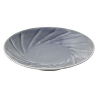 西海陶器 彫刻紋〈藍墨〉12cm皿 斜め彫 11110 1箱(5個入)（直送品）