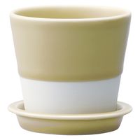 西海陶器 es table pot 黄磁釉 13685 2個（直送品）