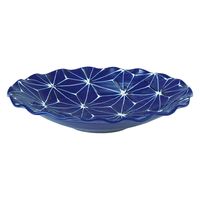 西海陶器 琉璃 波渕多用皿 麻の葉 19910 1個（直送品）