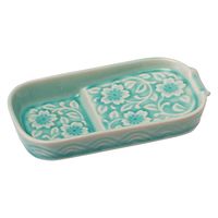 西海陶器 更紗 こまめ皿 セラドン 10283 1個（直送品）