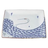 西海陶器 kotohogi 正角皿 鶴・大 19785 1個（直送品）
