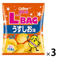 Lサイズポテトチップスうすしお味 110g 3袋 カルビー ポテトチップス スナック菓子 おつまみ