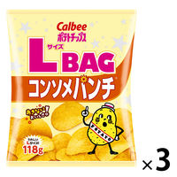 Lサイズポテトチップスコンソメパンチ 110g 3袋 カルビー ポテトチップス スナック菓子 おつまみ