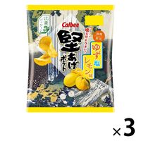 堅あげポテト ゆず塩レモン味 60g 3袋 カルビー ポテトチップス スナック菓子 おつまみ