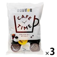 【アスクル・ロハコ限定】ドトールコーヒー カフェタイム 無糖ポーションコーヒー1セット（75個：25個入×3袋） オリジナル