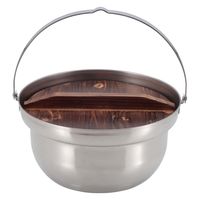 パール金属 木蓋付きキャンプ焚火鍋 22cm UH-4125 1個