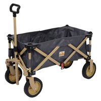 キャプテンスタッグ キャンプアウト コンパクト４輪キャリー（エイジンググレー×タン） UL-1080　1個（直送品）