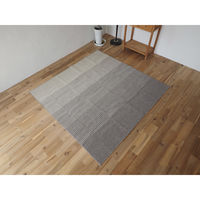 スミノエ 洗えるグラデーションラグ カラーステップ 1800×1800mm グレー 4549781303130 1枚（直送品）