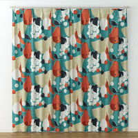 スミノエ DESIGNLIFE カーテン フルーツフルーツ ブルー AS-V1364-120150BL １セット(2枚入)（直送品）