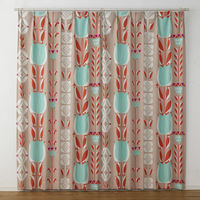 スミノエ DESIGNLIFE カーテン チューリッペン グレー AS-V1366-220250GY １セット(2枚入)（直送品）