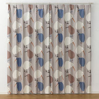 スミノエ DESIGNLIFE カーテン テクテクキーウィ グレー AS-V1370-270120GY １セット(2枚入)（直送品）