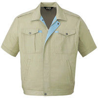 自重堂　制服百科　ノンプル半袖ブルゾン　アースグリーン　Ｌ　404（直送品）