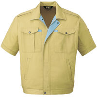 自重堂　制服百科　ノンプル半袖ブルゾン　マスタード　Ｌ　404（直送品）