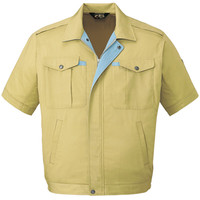 自重堂　制服百科　ノンプル半袖ブルゾン　マスタード　ＬＬ　404（直送品）