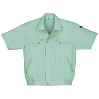 自重堂　制服百科　低発塵製品制電半袖ブルゾン　スプレーグリーン　５Ｌ　925（直送品）