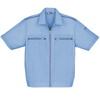 自重堂　制服百科　抗菌防臭清涼半袖ジャンパー　サックス　ＬＬ　942（直送品）