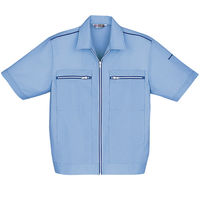 自重堂　制服百科　抗菌防臭清涼半袖ジャンパー　サックス　４Ｌ　942（直送品）