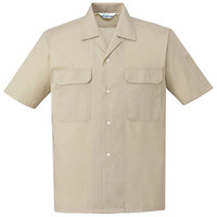 自重堂　制服百科　エコ製品制電半袖オープンシャツ　ベージュ　Ｍ　6056（直送品）