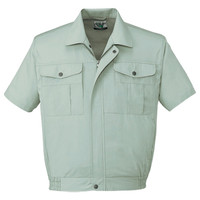 自重堂　制服百科　エコ半袖ブルゾン　アースグリーン　ＬＬ　46110（直送品）