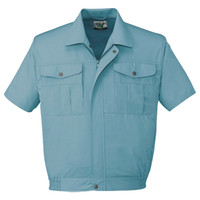 自重堂　制服百科　エコ半袖ブルゾン　ミストブルー　ＬＬ　46110（直送品）