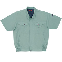 自重堂　制服百科　清涼半袖ブルゾン　スプレーグリーン　ＬＬ　47710（直送品）