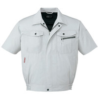 自重堂　制服百科　エコ３バリュー半袖ブルゾン　シルバー　ＬＬ　84110（直送品）