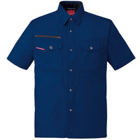 自重堂　制服百科　ストレッチ半袖シャツ　ネービー　ＥＬ　84214（直送品）