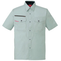 自重堂　制服百科　ストレッチ半袖シャツ　アースグリーン　５Ｌ　84214（直送品）