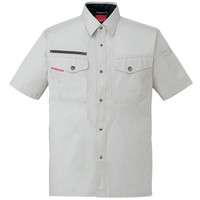自重堂　制服百科　ストレッチ半袖シャツ　シルバーグレー　Ｍ　84214（直送品）