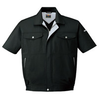 自重堂　制服百科　エコ吸汗速乾半袖ブルゾン　ブラック　Ｌ　84710（直送品）