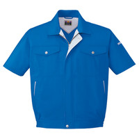 自重堂　制服百科　エコ吸汗速乾半袖ブルゾン　ロイヤルブルー　Ｌ　84710（直送品）